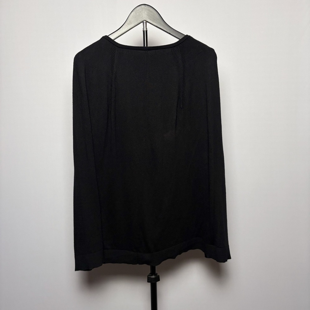 KOBI Women's Black Knit Sweater Vest with Cape Size L